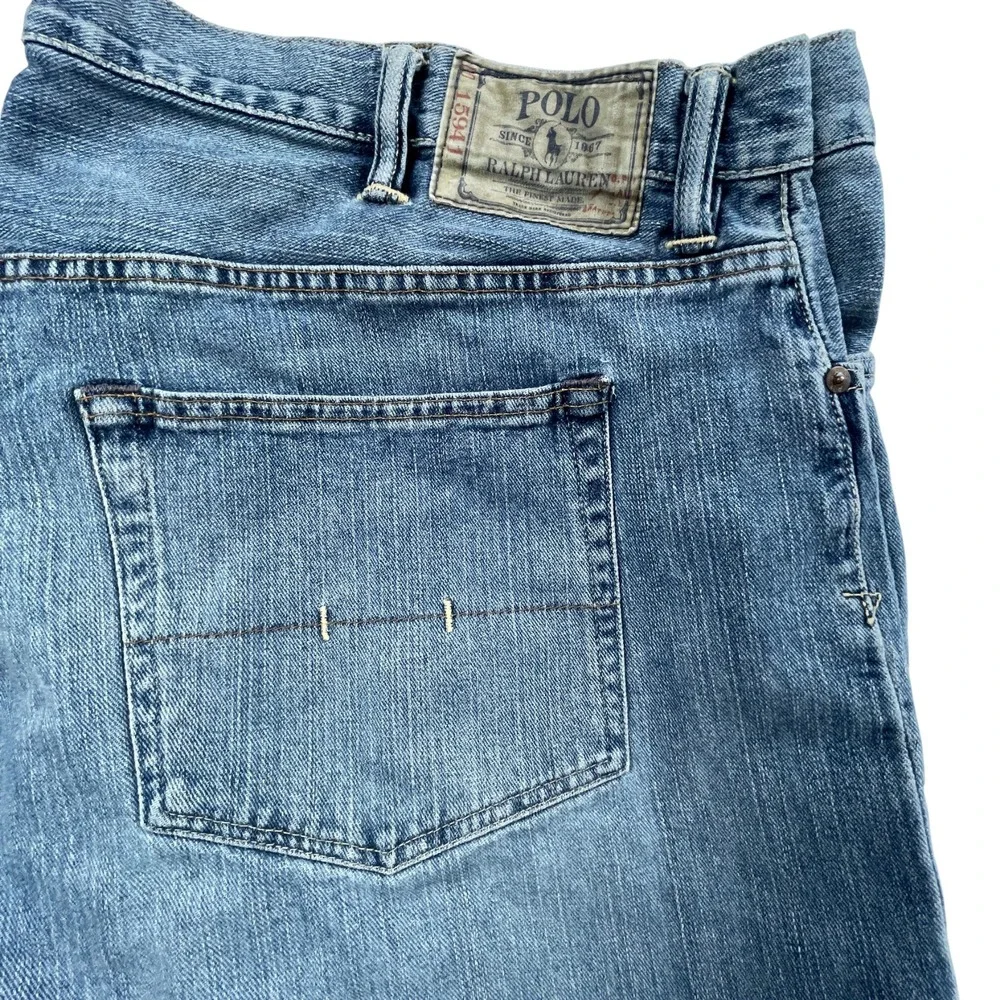 Polo Ralph Lauren 867 Classic Fit Mens 50x30‎ Jeans Medium Wash Denim *Flaw